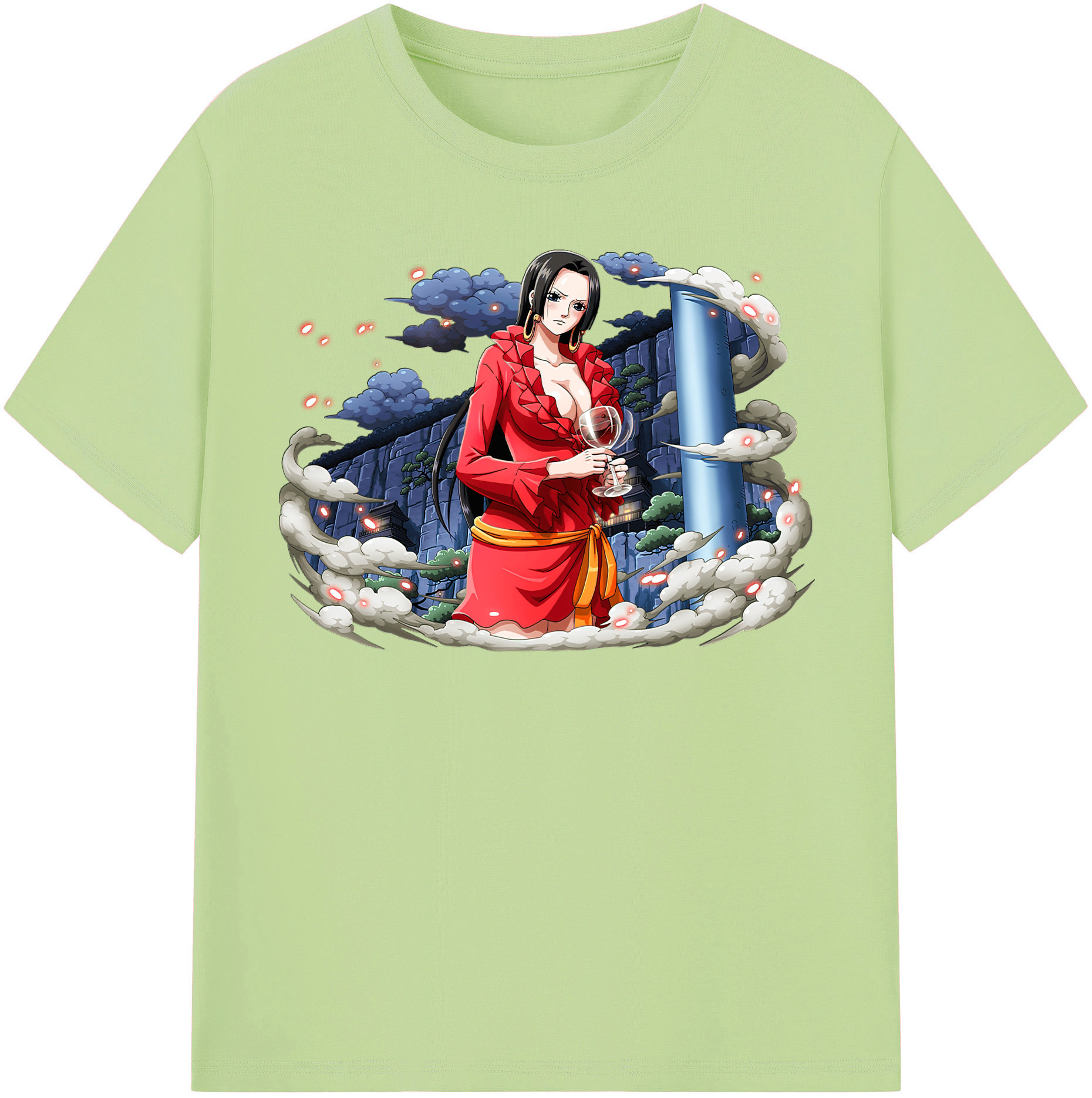 ワンピース ボア・ハンコック ONE PIECE Boa·Hancock 綿100％半袖Tシャツ（フロントプリント）